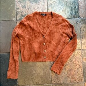 Women's Rust Cardigan Sweater